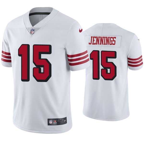 Men & Women & Youth San Francisco 49ers #15 Jauan Jennings Nike White Retro 1994 75th Anniversary Throwback Classic Limited Jersey